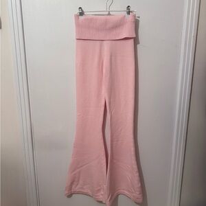 Edikted Soft Pink Ribbed Knit Sweater
